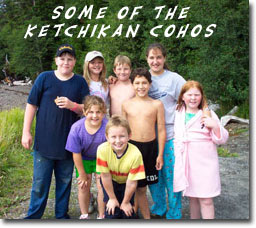 Some of the Ketchikan Cohos hanging out at Grammas house.